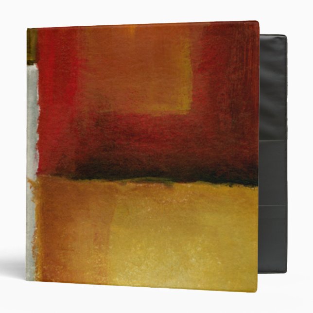 Four Colorful Rectangles by Chariklia Zarris 3 Ring Binder (Front/Inside)