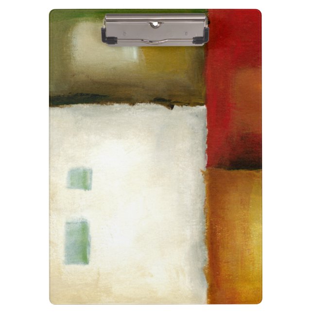 Four Colorful Rectangles by Chariklia Zarris Clipboard (Front)