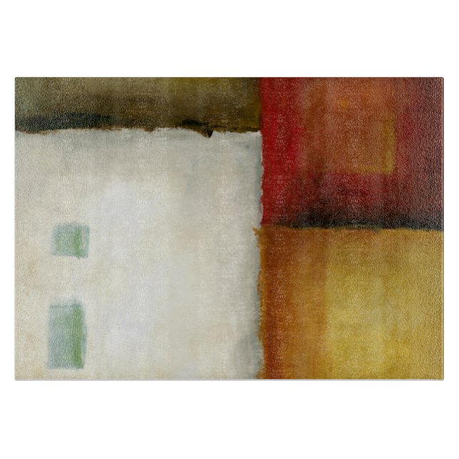Four Colorful Rectangles by Chariklia Zarris Cutting Board (Front)