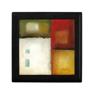 Four Colorful Rectangles by Chariklia Zarris Keepsake Box