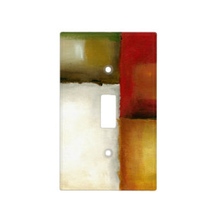 Four Colorful Rectangles by Chariklia Zarris Light Switch Cover