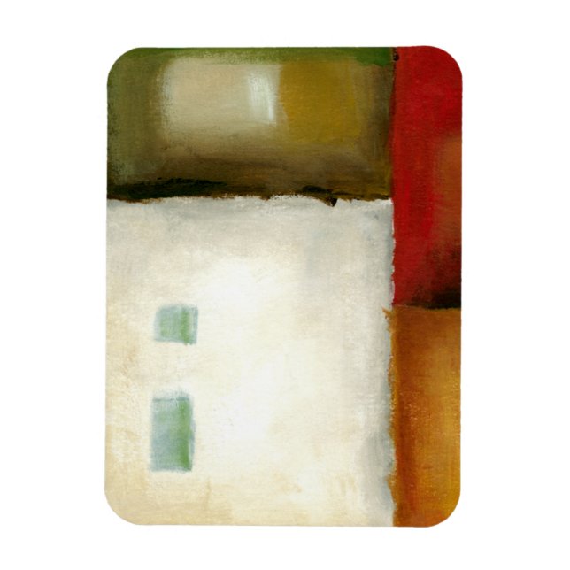 Four Colorful Rectangles by Chariklia Zarris Magnet (Vertical)