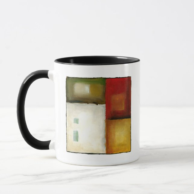 Four Colorful Rectangles by Chariklia Zarris Mug (Left)