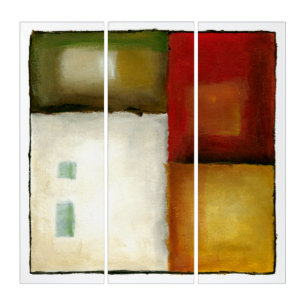 Four Colorful Rectangles by Chariklia Zarris Triptych