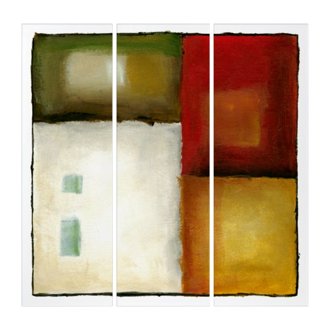 Four Colorful Rectangles by Chariklia Zarris Triptych (Front)