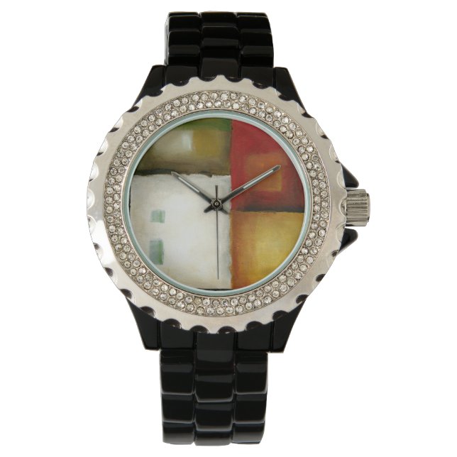 Four Colorful Rectangles by Chariklia Zarris Watch (Front)