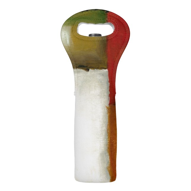Four Colorful Rectangles by Chariklia Zarris Wine Bag (Back)