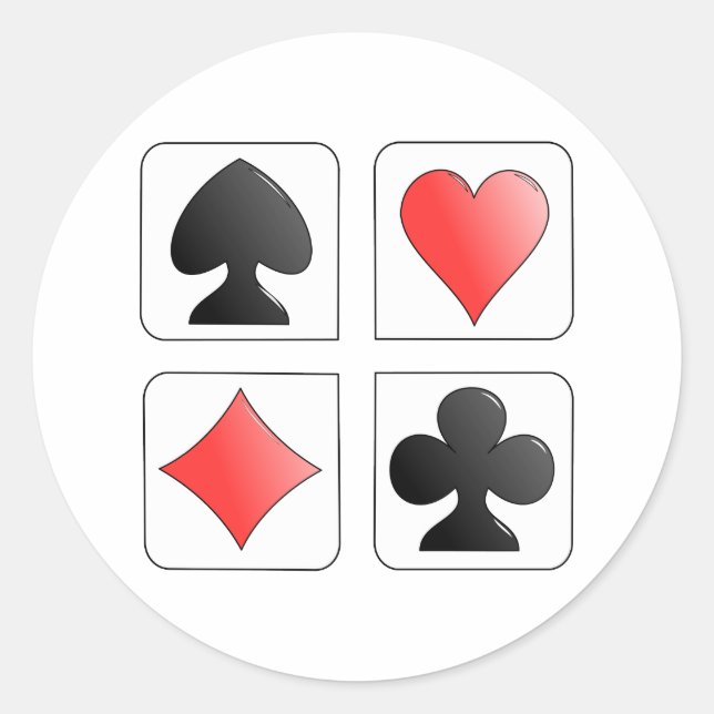Four Colors Classic Round Sticker (Front)