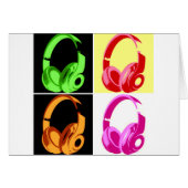 Four Colors Headphone Pop Art Head Phone (Front Horizontal)