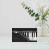 Four Colors Piano Keyboard Business Card (Standing Front)