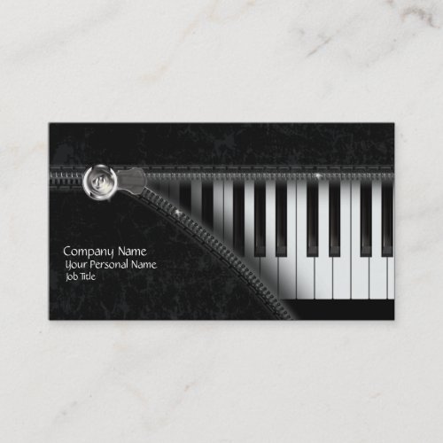 Four Colors Piano Keyboard Business Card