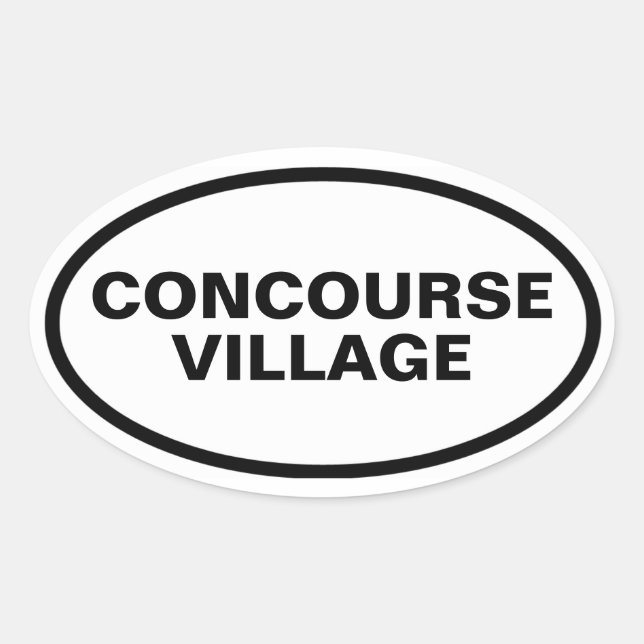 FOUR Concourse Village Oval Sticker (Front)