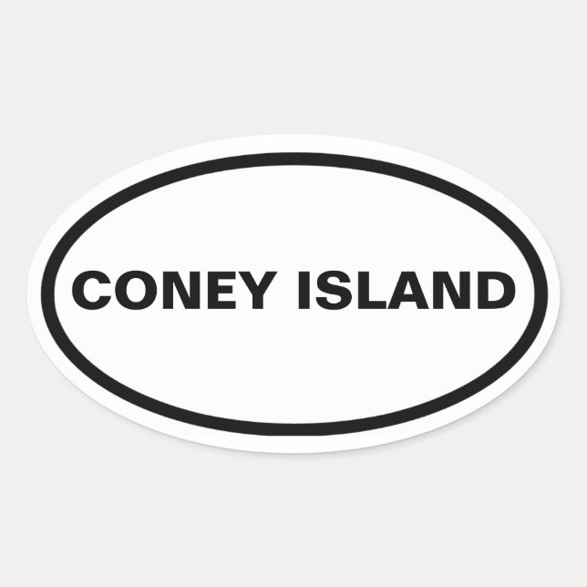 FOUR Coney Island Oval Sticker (Front)