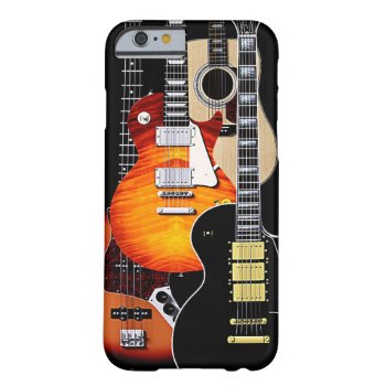 Four Cool Guitars Barely There Iphone 6 Case by sc0001 at Zazzle