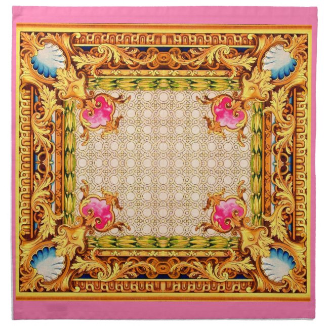 four corners Baroque Cloth Napkin (Front)