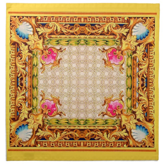 four corners Baroque Cloth Napkin (Front)