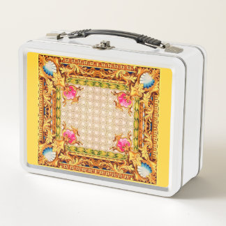 four corners Baroque Metal Lunch Box