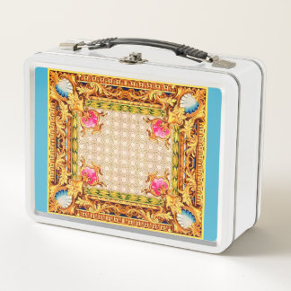 four corners Baroque Metal Lunch Box