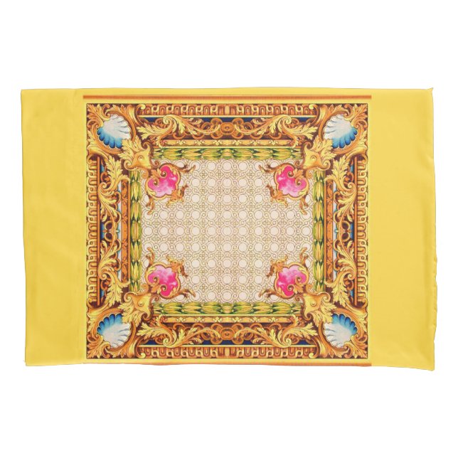 four corners Baroque Pillow Case (Front)