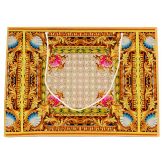 four corners baroque print large gift bag