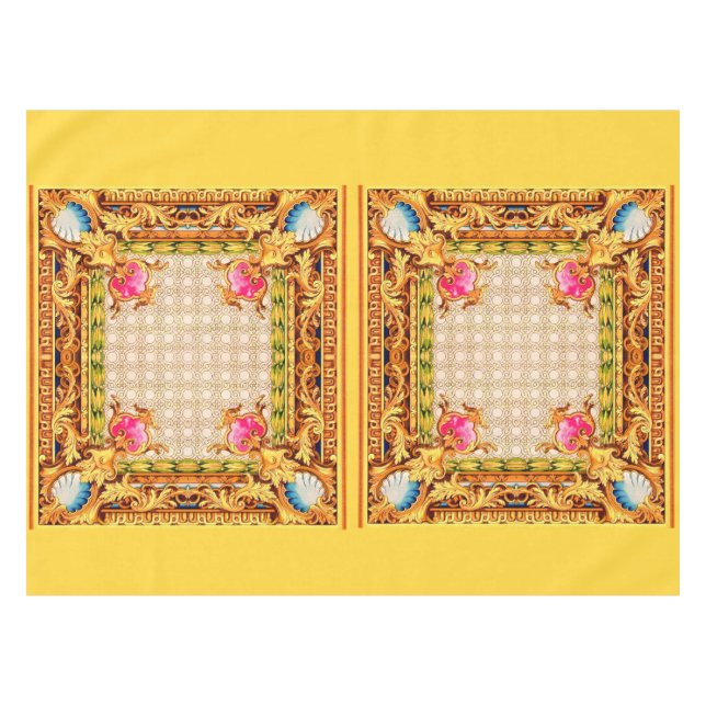 four corners Baroque Tablecloth (Front (Horizontal))