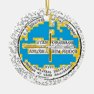 Four Corners Four States Ceramic Ornament
