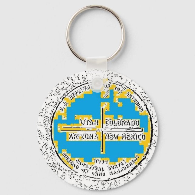 Four Corners Four States Keychain (Front)