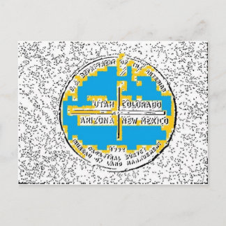 Four Corners Four States Postcard