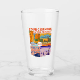 Four Corners National Monument w/ National Parks 2 Glass