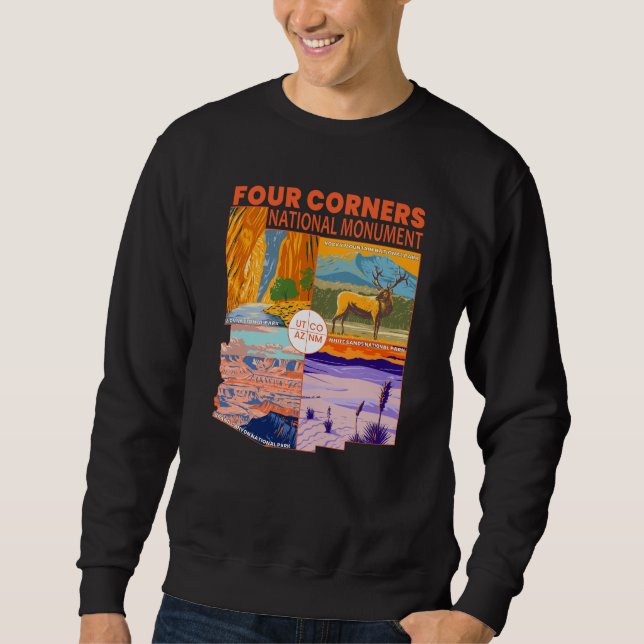 Four Corners National Monument w/ National Parks 2 Sweatshirt (Front)