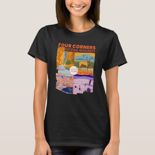 Four Corners National Monument w National Parks 2 T_Shirt