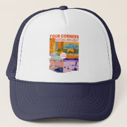 Four Corners National Monument w/ National Parks 2 Trucker Hat