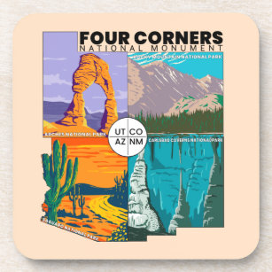 Four Corners National Monument with National Parks Beverage Coaster