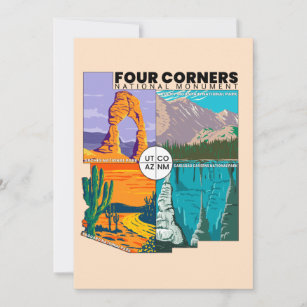 Four Corners National Monument with National Parks Holiday Card