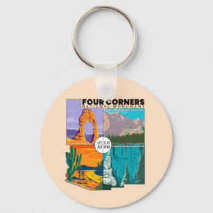 Four Corners National Monument with National Parks Keychain
