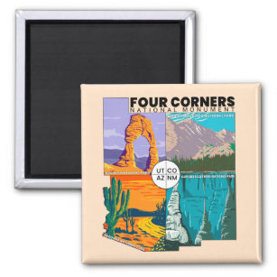 Four Corners National Monument with National Parks Magnet