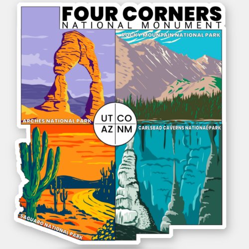 Four Corners National Monument with National Parks Sticker