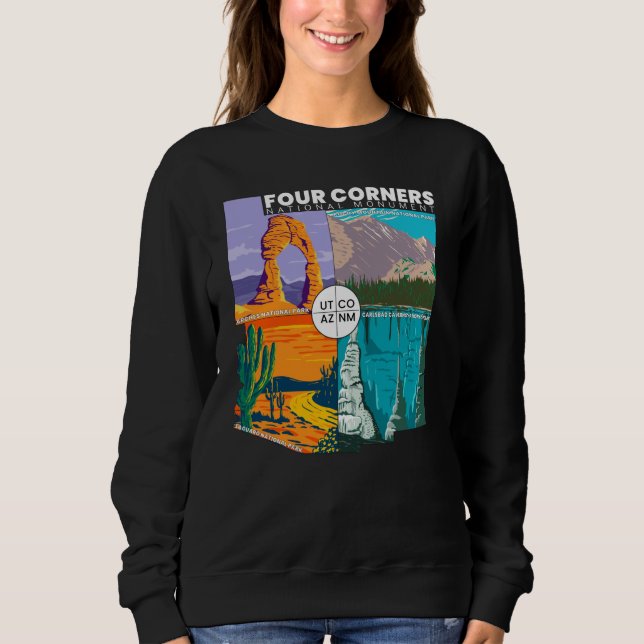 Four Corners National Monument with National Parks Sweatshirt (Front)