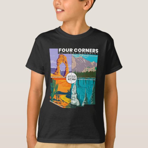 Four Corners National Monument with National Parks T_Shirt