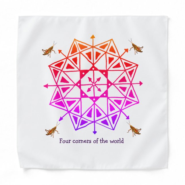 Four corners world bandana (Front)