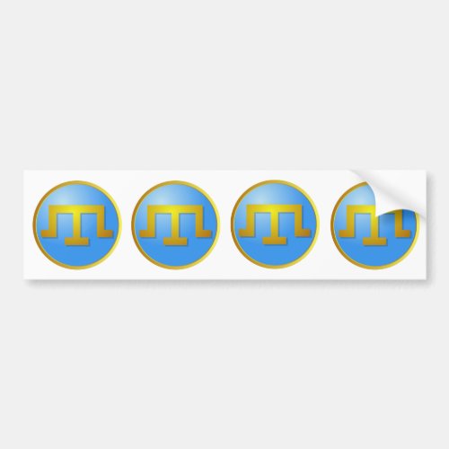 FOUR Crimean Tatars Tamga Bumper Sticker