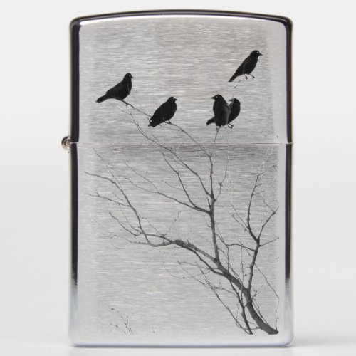 Four Crow Tree Toppers  Zippo Lighter