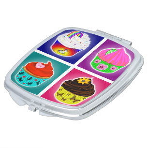Four Cupcakes Compact Mirror