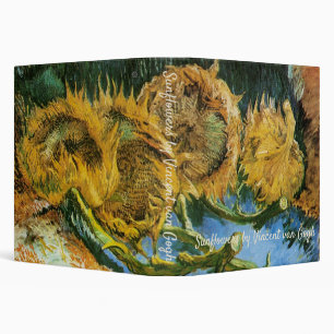 Four Cut Sunflowers by Vincent van Gogh 3 Ring Binder