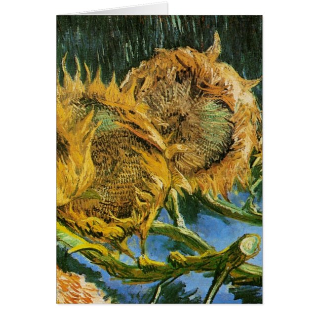 Four Cut Sunflowers by Vincent van Gogh Cards (Front)