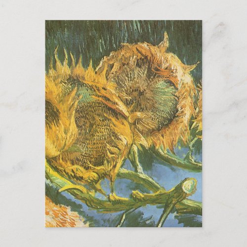 Four Cut Sunflowers by Vincent van Gogh Fine Art Postcard