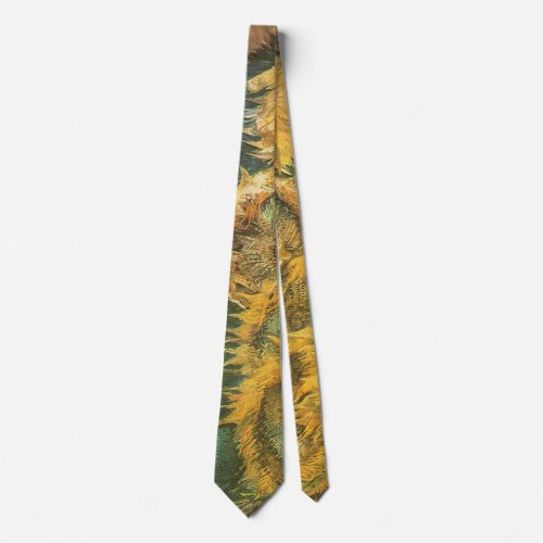 Four Cut Sunflowers by Vincent van Gogh Fine Art Tie