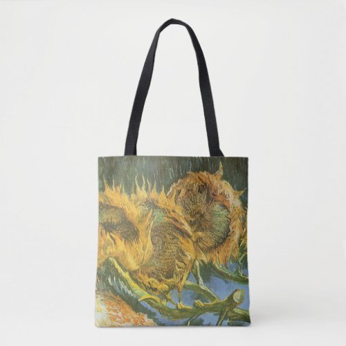 Four Cut Sunflowers by Vincent van Gogh Fine Art Tote Bag