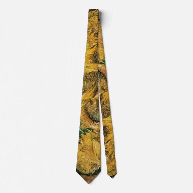 Four Cut Sunflowers by Vincent van Gogh Tie (Front)