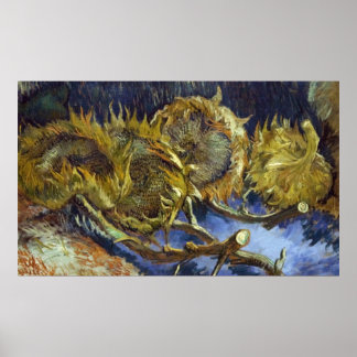 Four Cut Sunflowers - Van Gogh - c1887 Poster